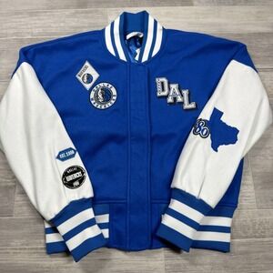 Dallas Mavericks Women's‎ Large Varsity Jacket WEAR By Erin Andrews Patches $130